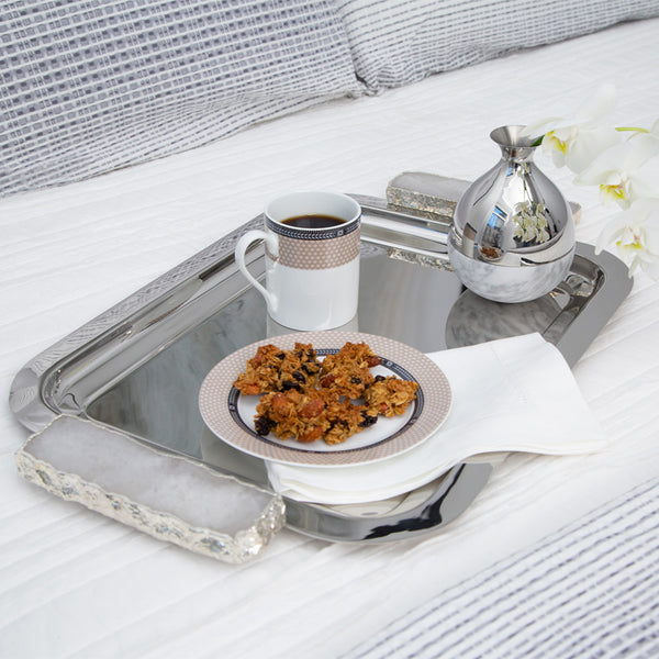 Hospitality Tray, Silver & Crystal– ANNA New York