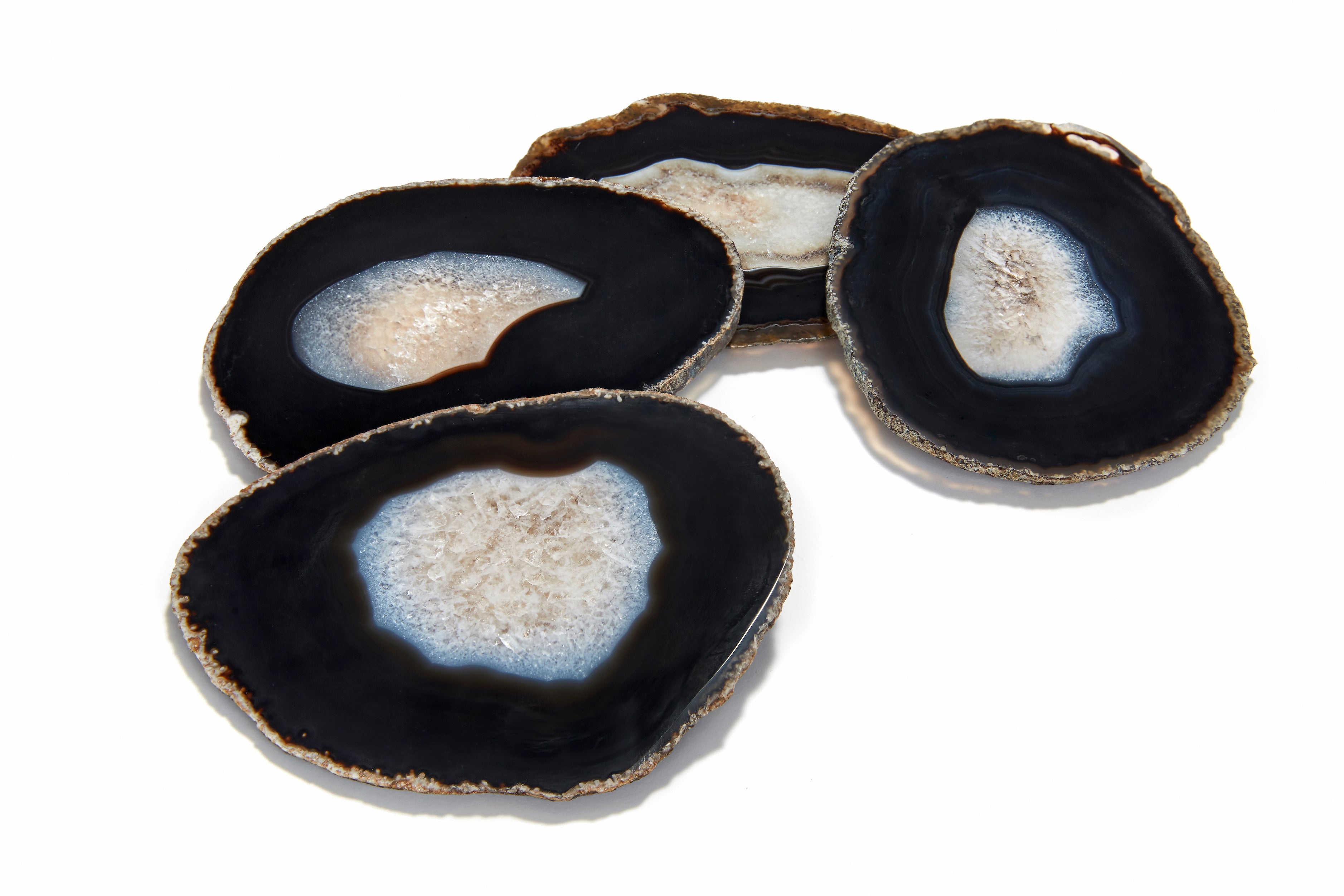 Pedra Coasters Midnight Agate Set of 4 ANNA New York