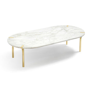 Sereno Coffee Table, Calcutta Marble & Gold