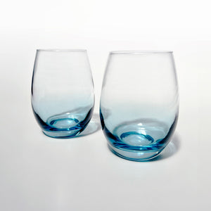 Talianna Ombre Stemless Glasses, Blue, Set of 2